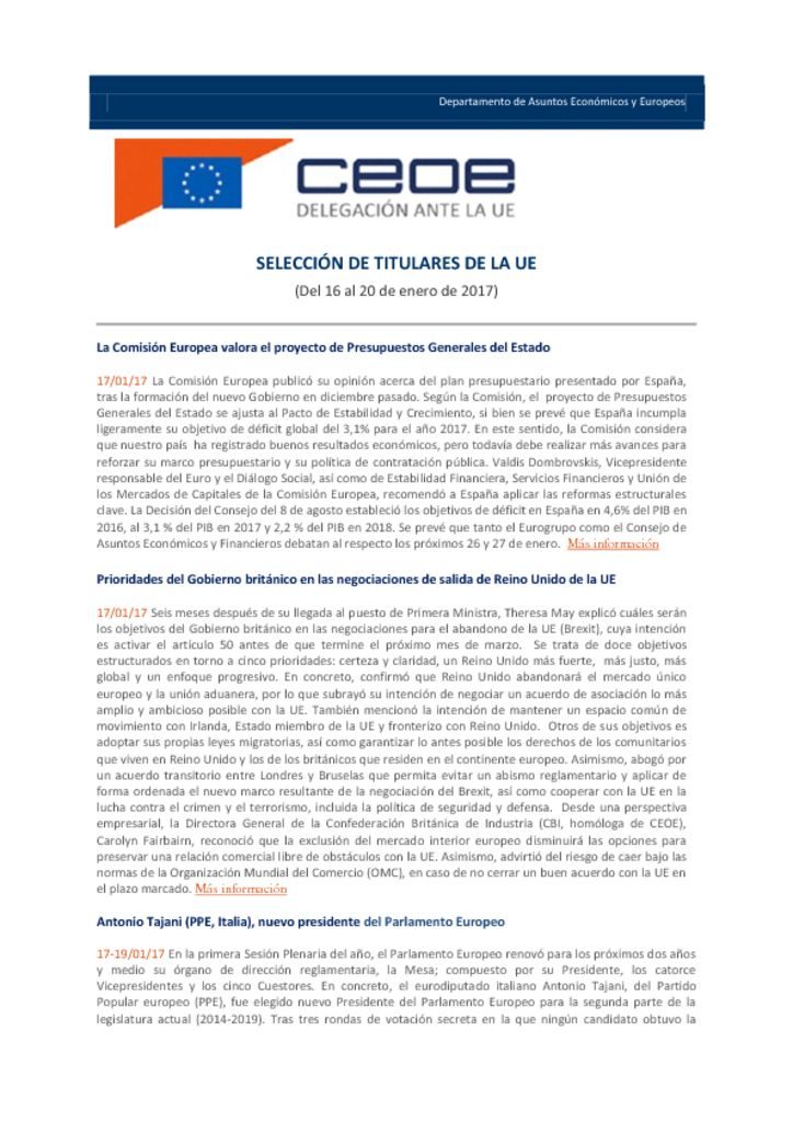 thumbnail of Boletin_CEOE Bruselas (del 16 al 20 de enero de 2017)
