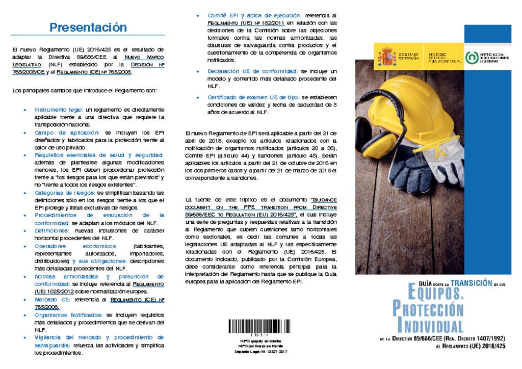 thumbnail of Transicion de los EPI