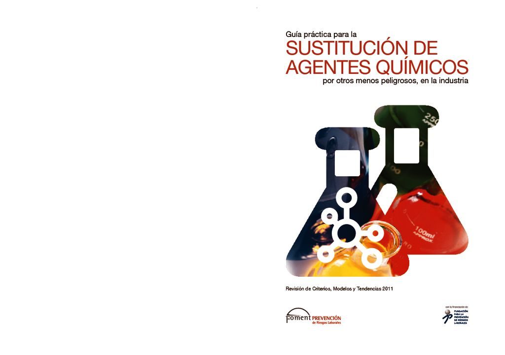 thumbnail of Guia Preactica sustitucion agentes quimicos por otros menos peligrosos en la industria